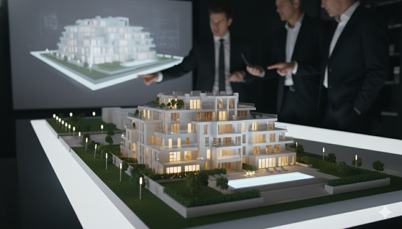 Architectural scale model for design presentation